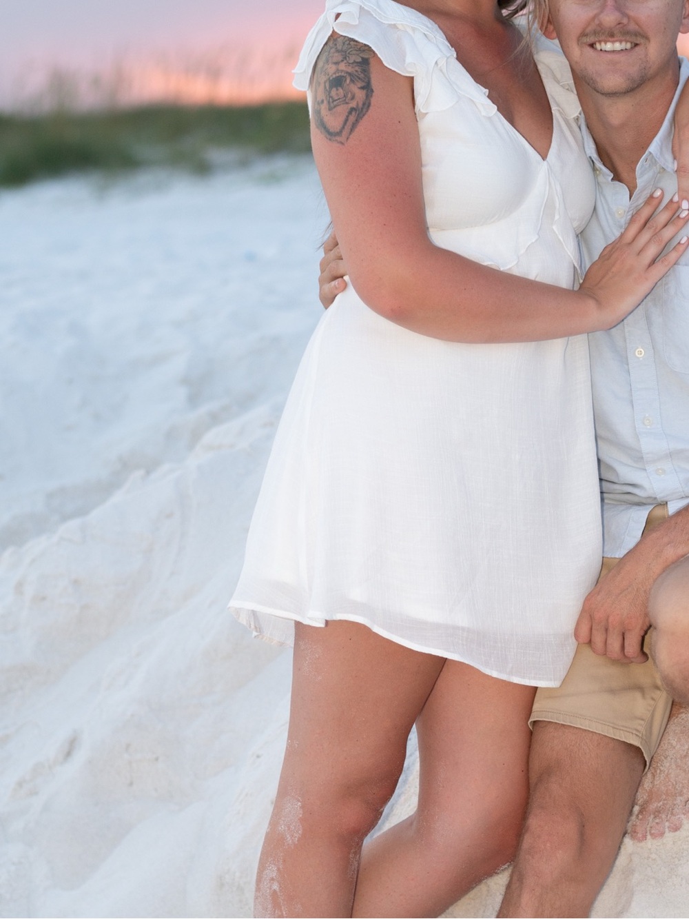 White Ruffled V-Neck Sundress - Picture 3 of 3